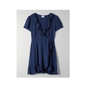 Aritzia Sunday Best Ruffle Wrap Dress